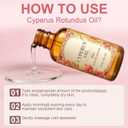 3 x Cyperus Rotundus Oil, Hair Removal Skin Serum, Hair Removal Oil, Moisturizing & Soothing for Smooth Looking Skin with Peppermint, Herbal Formula for Smooth Skin, For All Skin Types