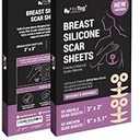 Breast Silicone Scar Tape for Surgery Recovery  Medical Grade Reusable Silicone Sheets for Breast Augmentation & Reduction Scars  Soft, Flexible, Comfortable Under Bras