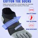 Women Toe Socks 5 Finger Cotton Wicking Athletic 6 Pack 3 Pack (Black)
