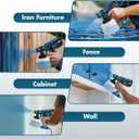 Paint Sprayer 1000W High Power Electric Spray Paint Gun with Adjustable Spray Width Knob,1400ML Container,4 Nozzles & 3 Patterns,Easy to Clean for Furniture Cabinets House Painting Blue