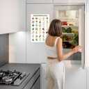 2 x High-Fiber Nutrition Poster  Healthy Food Chart with Protein, Calcium & Iron-Rich Options, Nutritional Eating Guide for Patient Education, Diet Planning & Kitchen Wall Art, 12x18 Inches, Unframed