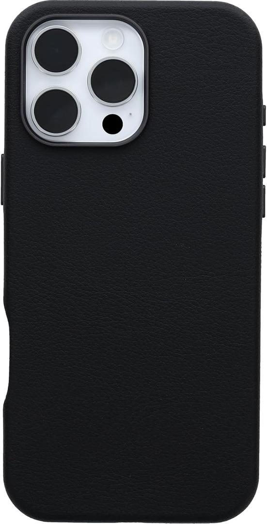 OtterBox iPhone 16 Pro Max Symmetry Series Cactus Leather for MagSafe - Noir Ash Black