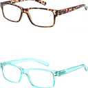 NORPERWIS Reading Glasses 4 Pairs Quality Readers Spring Hinge Glasses for Reading for Men and Women (4 Pack Mix Color, 0.50)