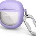 SURITCH Protective Cases for Bose QuietComfort Earbuds II 2022 / QuietComfort Ultra/Ultra Earbuds 2nd Gen, Shockproof Case Cover for Bose QC ii 2 & Ultra Case Accessories with Carabiner, Purple