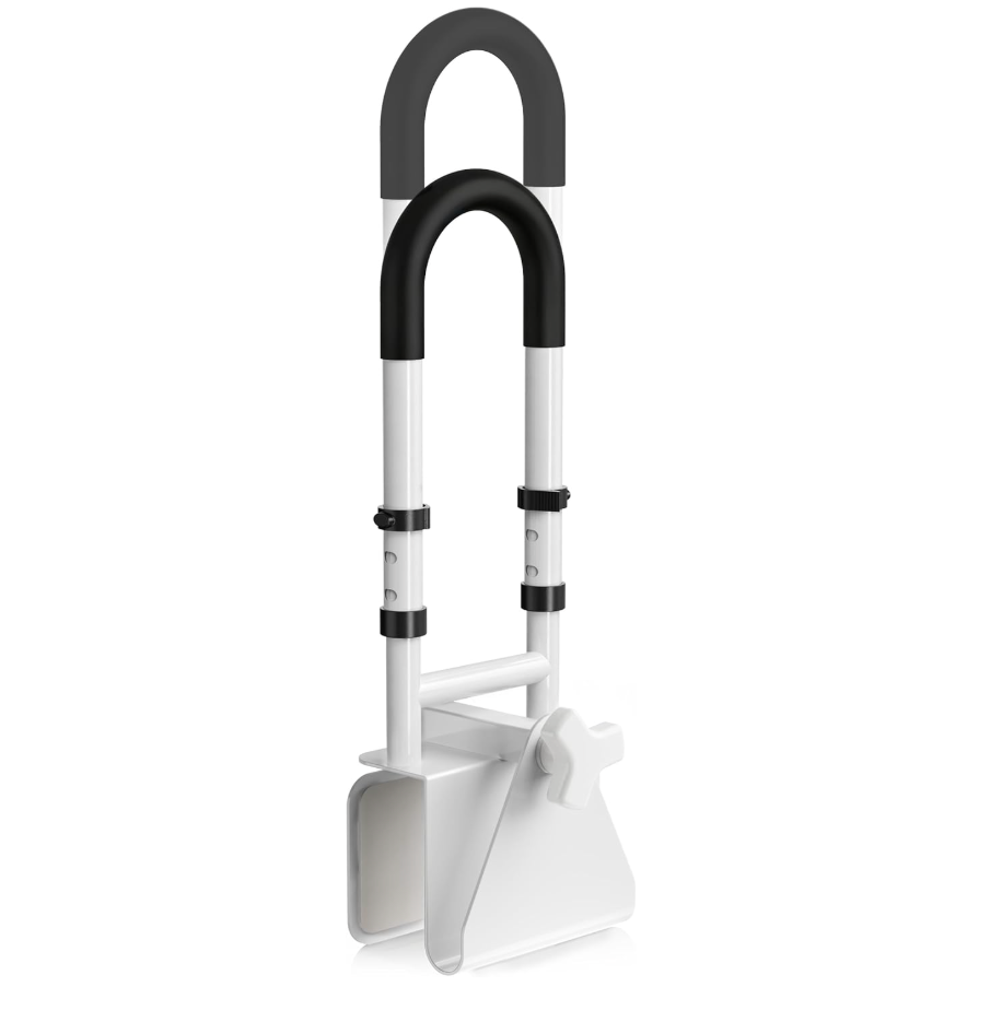 Adjustable Bathtub Safety Rail, Bathtub Handle Grab Bar with NonSlip Grip for Seniors, Elderly, Fits 3.1 to 6.7 Inch Tub Walls, Supports 300 lbs