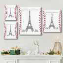 5x7 in Picture Frame Baseball Red White Stitching, Solid Wood With Mat Wooden Photo Frames, Photo Frames for Wall Mounting or Standing Table Top Family Baby Grandma Office Hotel Decoration