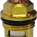 Faucet Cartridge, Brass Ceramic Faucet Stem Disc Cartridge Replacement Quarter Turn G1/2" 41MM Faucet Valves for Bathroom Kitchen Tap (Anti-clockwise)