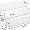 Acrylic Spice Rack, Tiered Spice Rack Shelf Seasoning Organizer for Countertop, Cabinet, Pantry, Kitchen Storage - 3 Tier