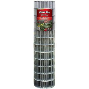 YARDGARD 2 in. x 4 in. Mesh Welded Wire Fence Roll, 48 in. x 50 ft., 14-Gauge Galvanized Steel Fence for Animal Enclosures, Garden Protection and Property Fencing, Rabbit Control an Utility Fence