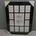 School Year Picture Frame K-12 Collage Photo Graduation Black Solid Wood Frames for Wall Hanging and Table Top Display 13 Openings White k-12 Kindergarten to 12th Grade High