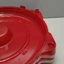 IRIS USA 24" Wreath Storage Container With Latches and Handle, 2 Pack, For Holiday Garland/Wreath, Holiday Decorations, and Heavy Duty, Portable, High Protection, and Space Saving Storage, Clear/Red