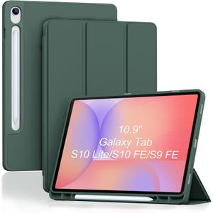 ProCase Smart Case for Galaxy Tab S10 Lite/S10 FE/S9 FE 10.9-Inch with S Pen Holder, Trifold Stand Folio Cover with Soft TPU Back for 10.9" Galaxy Tab S10 Lite/S10 FE/S9 FE -Mgreen