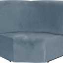 MIFXIN Corner Sofa Cover 1 Piece Velvet Stretch Corner Couch Cover for Sectional Recliner Sofa Slipcover Reclining L Shape Sofa Couch Additional Seat (Grey Blue)
