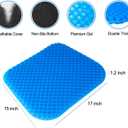 EVEME Gel Seat Cushion for Long Sitting with Non-Slip Cover,Cooling seat Cushion,Breathable Honeycomb Design Absorbs Pressure Points,for Office Chair, Home Car seat,Wheelchair