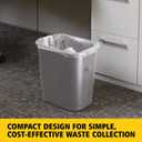 Rubbermaid Commercial Products Resin Wastebasket/Trash Can, 7-Gallon/28-Quart, Gray, Plastic, for Bedroom/Bathroom/Office, Fits Under Desk/Sink/Cabinet