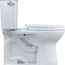 TOTO Drake Two-Piece Elongated 1.28 GPF TORNADO FLUSH Toilet with CEFIONTECT and SoftClose Seat, WASHLET+ Ready, Cotton White - MS776124CEG#01