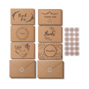 Mr. Pen- Thank You Cards with Envelopes, Brown Kraft Paper, 18 Pack, 4 x 6, Blank Inside, 6 Designs, Thank You Cards, Thank You Notes, Thank You Cards Bulk,Thank You Note Cards