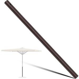 Otoolling 1 Pack 1.5'' Dia Umbrella Replacement Lower Pole, Heavy Steel Patio Umbrella Bottom Pole Replacement, 1.7 mm Thickness, No Bullet Buckle Outdoor(Brown,46'')