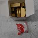 24 Pcs Gold Table Number Stands Wooden Indoor Lightweight Wedding Table Name Holder Semicircular Design Place Card Holders Office Tag Photo Menu Clips Banquet Birthday Party Restaurant