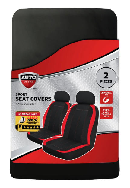 CA 1 Pack Rich Red Sports Seat Covers