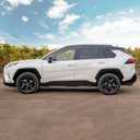 MXtrim for Toyota RAV4 2019 2020 2021 2022 2023 2024 2025 Car Exterior Side Door Body Molding Bump Protector Edge Guards Decor Cover Trim ABS Pearl White 4pcs