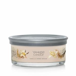 Yankee Candle Vanilla Crème Brûlèe Scented, Signature 12oz Medium Tumbler 5-Wick Candle, Over 16 Hours of Burn Time