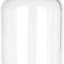 Magic Season Decorative Glass Bottles with Cork Stoppers (16.9 fl oz. Wide Mouth Round Bottles / 1 Pcs)