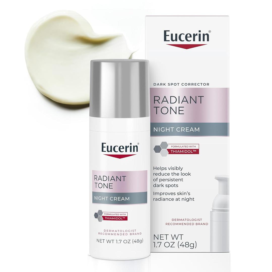 Eucerin Radiant Tone Night Cream, Dark Spot Corrector with Thiamidol, Night Moisturizer for Face, Mothers Day Gifts, 1.7 Oz Bottle