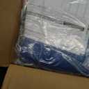 Robelle 18 ft Blue Winter Pool Cover for Above Ground Pools, 4 ft Overlap (22 ft Cover Size), Solid 7 x 7 Scrim, 2.2 oz/yd2, Style: 3618-4K