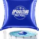 4 x 4 Ft Pool Pillows for Above Ground Pool, 0.5mm PVC Cold-Resistant Pool Pillow with Dual-Inflation Valve, Pool Cover Air Pillow with 65.6 Ft Rope for Supporting Pool Cover (1-Pack)