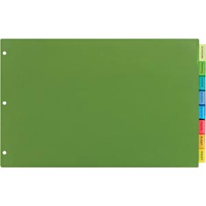 Avery Dividers for 3 Ring Binders, 8-Tab Plastic Binder Dividers, 11" x 17", Insertable Big Tabs, Multicolor (24 Sets of 11179)