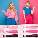 Crtiin 120 Pcs Breast Cancer Awareness Silicone Key Chain Bulk Pink Purple Ribbon Keychain Gifts for Women