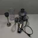 Mueller Multistick 5-in-1 Immersion Blender Handheld,12 Speed Hand Mixer-Turbo Boost,Heaviest Duty Copper Motor,Titanium reinforced Blades Hand Blender,Milk Frother Wand,Whisk,Beaker,Chopper,Grey (Gray)