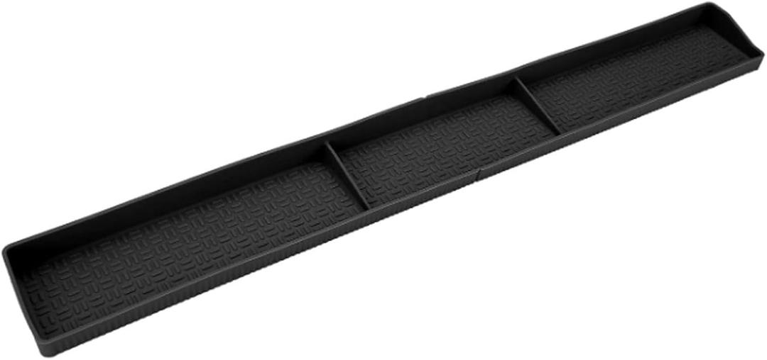 Yueliang Hailoyearn Kitchen Rack, Magnetic Silicone Kitchen Rack, Kitchens over Stove Oven Shelf, Non Slip Spice Rack Organizer, 3 Functional Partitions, 30in Stove Top Shelf (Black)