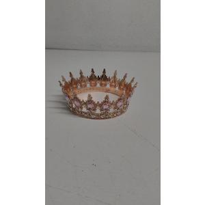 Pink Queen Crown for Women Crystal Tiara for Girl Rhinestone Wedding Headband for Bride Hair Accessories for Costume Birthday Party Prom Gifts