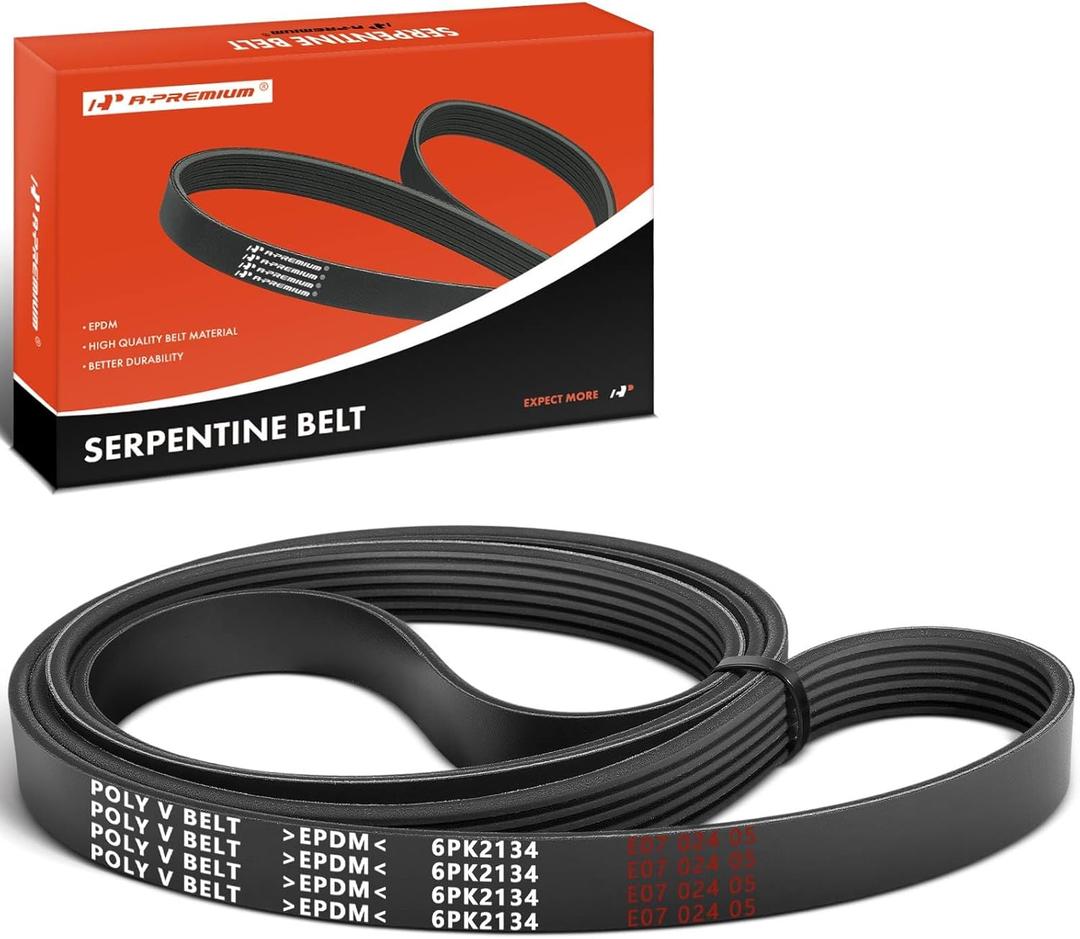 A-Premium 83.97 Inch Engine Serpentine Belt Compatible with Ford, Hyundai, Kia, Dodge, Mercedes-Benz, Chrysler, Mazda, Lincoln, Mack, Mazda & Volkswagen Cars - F-150, Escape, Focus, Sonata & More
