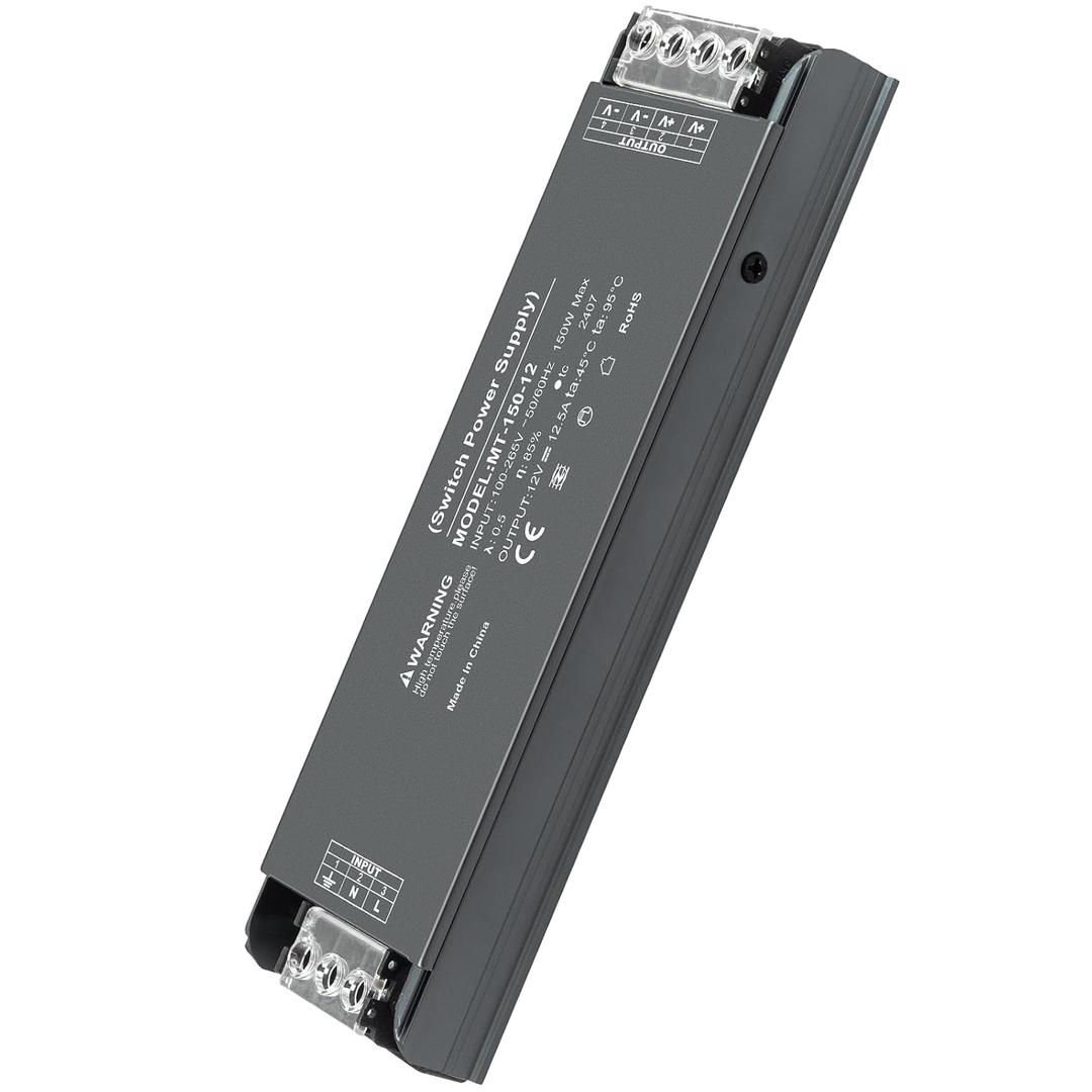12V 150W LED Driver, LED Power Supply 12.5A, Transformer AC 120V to DC 12V, for Home Lighting, LED Lamps