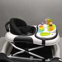 5 in 1 Baby Walker, Music and Lights Walker for Baby Boy Girls 6-12 Months, Foldable Baby Walkers with Wheels and Bouncer Combo Portable, Toddler Infant Walker with Adjustable Height (Black)