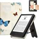 CoBak Case for 6" E-Reader - PU Leather Smart Cover with Auto Sleep/Wake & Hand Strap, not Compatible with Kobo Clara