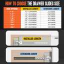 Drawer Slides,Pocket Door Slide, Pivot Door Slide Hardware Inset,Cabinet Pocket Door SlideCabinet Pocket Door Hardware Kit Fit for Inset Door, Cabinet Door (2, 12inch)