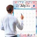 GuassLee Extra Large Wall Calendar 2026,36"x 24" Vertical Jumbo Hanging Wall Planner, 19-Month Aesthetic Large Calendar Jun. 2026 to Dec. 2027 with Thick Paper Watercolor Design for Easy Organizing