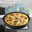 2 x Perinsto Cute Rubber Ducks Oven Mitts & Pot Holders Kitchen Set Heat Resistant Cartoon Duckling Decorative Cooking Gloves Microwave Oven Gloves for Baking Grilling BBQ (Set of 2)