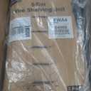 Storage Shelves - Set of 2, 5-Tier Metal Shelf Organizer, Space-Saving Garage Shelving with Leveling Feet, Standing Shelves Organizer for Kitchen, Laundry, Pantry (18.4" x 12.6" x 57.4", Black)