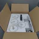 4-Light Bathroom Light Fixtures, Modern Vanity Lights, Black Metal Wall Lamp with White Marble Glass for Bathroom, Mirror, Living Room, Bedroom, Cabinet, Porch, Hallway, E26 Base
