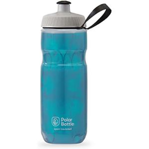Polar Bottle Sport Insulated Water Bottle - BPA-Free, Sport & Bike Squeeze Bottle with Handle (Fly Dye - Aquamarine, 20 oz)