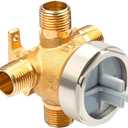 R11000 Rough-In Valve for D 3-Setting or 6-Setting Shower Diverter Faucet, Compatible With D 3 Way or 6 Way Trim Kits, Brass Construction