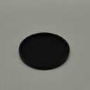 Silicone Bathroom Tray Round Vanity Tray Decorative Soap Holder Kitchen Countertop Organizer Coffee Table Decor for Candle, Perfume, Plant, 8 Inch, Black