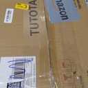 TUTOTAK LED End Table with Charging Station, Nightstand with Cloth Drawer, Side Table with Outletst, Set of 2, Couch Table, Black TB01BK068, 11"D x 15.4"W x 23.7"H