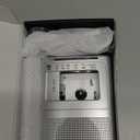 Cassette Player Recorder with Bluetooth Transmitter Walkman, Portable AM FM Cassette Player with Big Speaker, Stereo Earphone Jack, Support Microphone Recording, 2AA Battery or USB Power for Home (Silver)