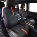 Leather Seat Covers Custom Fit for Toyota Tacoma 2016-2023 3rd Gen Double & Crew Cab SR,SR5,Limited,TRD Pro,TRD Sport, TRD Off-Road,Full Coverage Seat Covers,Interior Accessories (Full Set,Red Black)